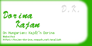 dorina kajan business card